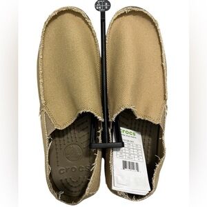 Crocs Santa Cruz Men’s Slip-On Loafers Khaki Size 11 NEW